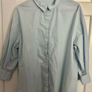 JustFab Light Blue Women's Blouse Size L